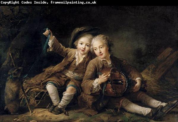 Francois-Hubert Drouais The Children of the Duc de Bouillon