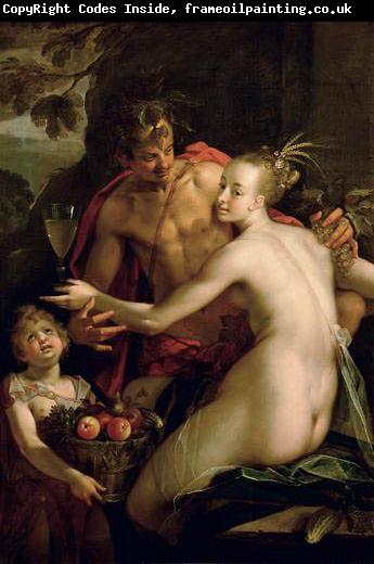 Hans von Aachen Bacchus Ceres and Amor