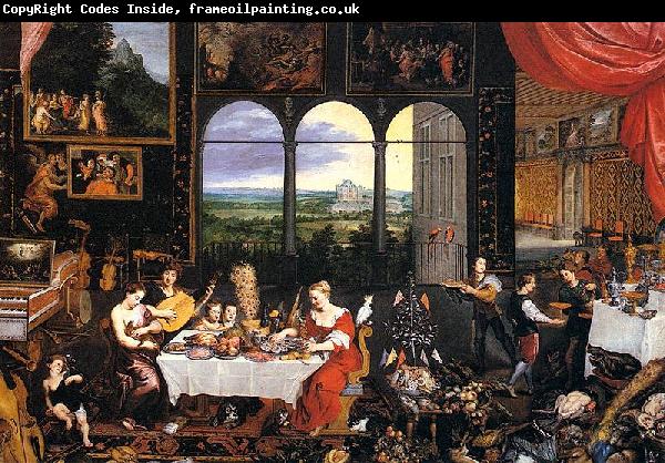 Jan Brueghel The Elder The Senses of Hearing Touch and Taste