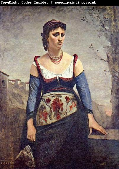 Jean-Baptiste-Camille Corot Agostina, die Italienerin