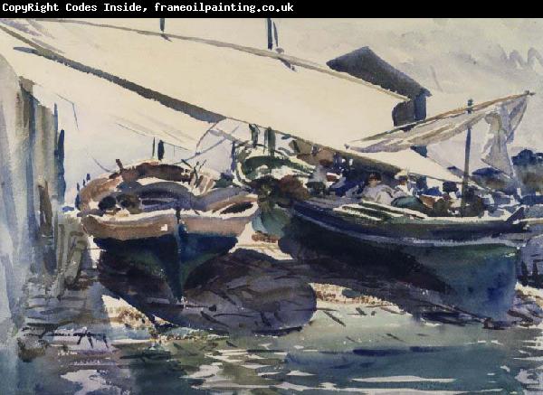 John Singer Sargent Boats Drawn Up