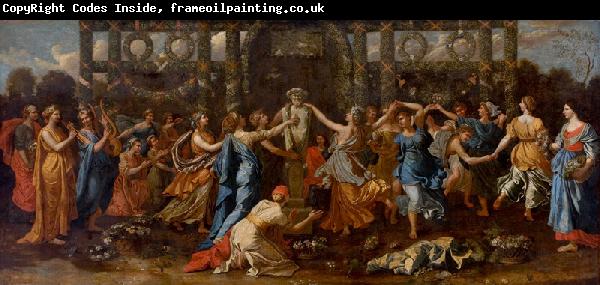 Nicolas Poussin Hymenaios Disguised as a Woman During an Offering to Priapus