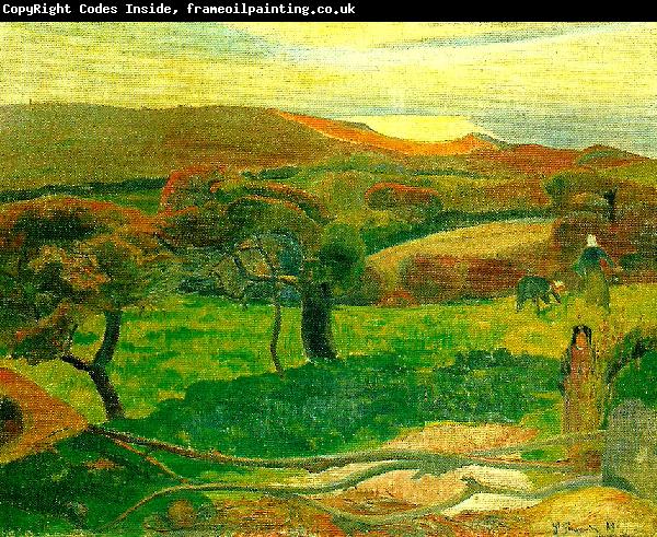 Paul Gauguin landskap fran bretagne