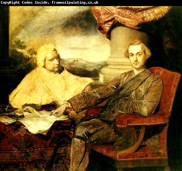 Sir Joshua Reynolds lord rockingham and his secretary, edmund burke