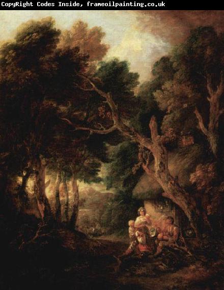 Thomas Gainsborough Pfeiferauchender Bauer vor der Huttentxr