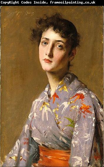 William Merritt Chase Girl in a Japanese Costume