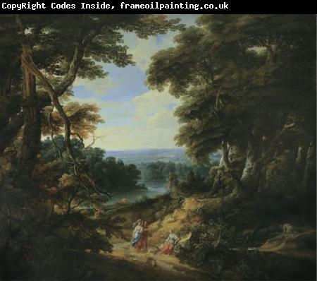 unknow artist Landscape with a castle and figures