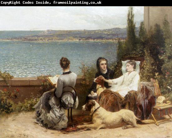 unknow artist Les dames de l'ete avec leur chien