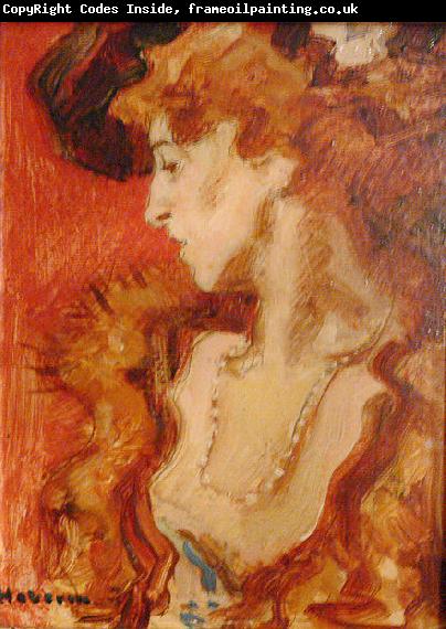 unknow artist The Red Lady or The Lady in Red.