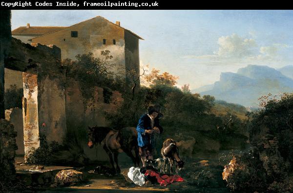 Adam Pynacker Landscape with Goatherd