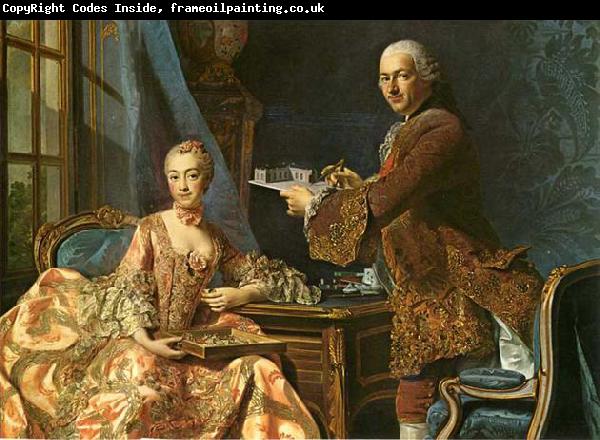 Alexander Roslin Double portrait, Architect Jean-Rodolphe Perronet with his Wife