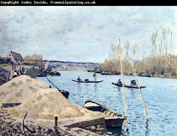 Alfred Sisley Seine bei Port Marly, Mit dem Sandhaufen