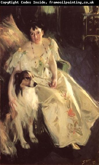 Anders Zorn Portrait of Mrs Bacon