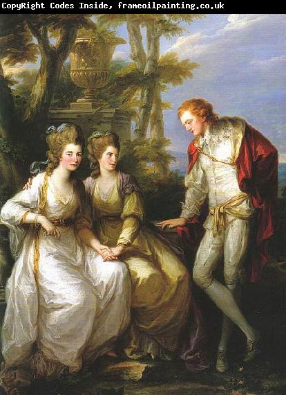 Angelica Kauffmann Portrait of Lady Georgiana, Lady Henrietta Frances and George John Spencer, Viscount Althorp.