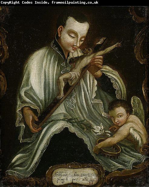 Anonymous Saint Aloysius Gonzaga with the crucifix