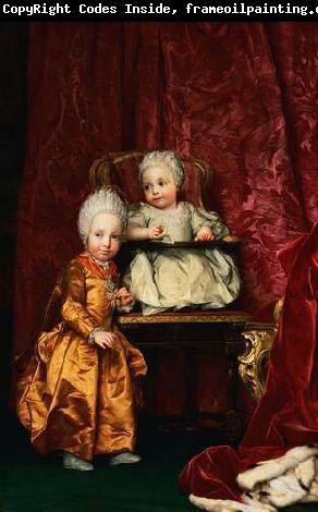 Anton Raphael Mengs Portrait of Archduke Ferdinand (1769-1824) and Archduchess Maria Anna of Austria (1770-1809), children of Leopold II, Holy Roman Emperor