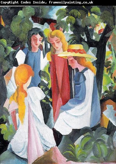 August Macke Vier Madchen