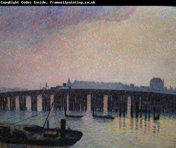 Camille Pissarro Le Vieux Pont de Chelsea, Londres