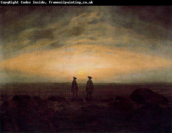 Caspar David Friedrich Two Men by the Sea