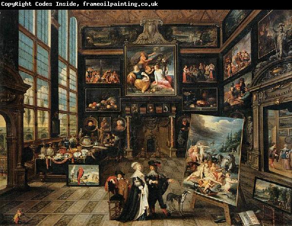 Cornelis de Baellieur Interior of a Collector's Gallery of Paintings and Objets d'Art