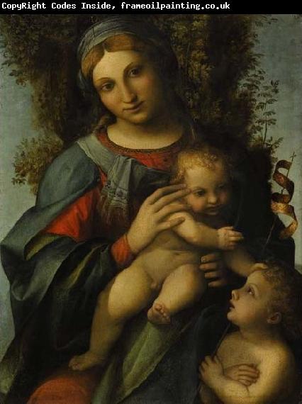 Correggio Madonna and Child with infant St John the Baptist