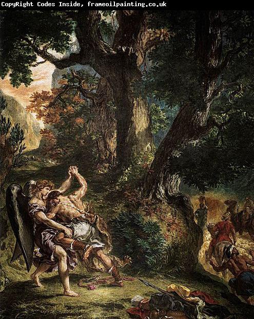 Eugene Delacroix Jacob Wrestling with the Angel