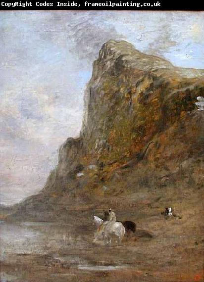 Eugene Fromentin Moroccan Horsemen at the Foot of the Chiffra Cliffs