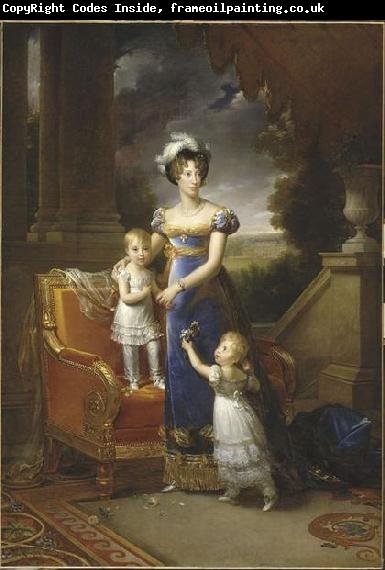 Francois Pascal Simon Gerard Portrait of la duchesse de Berry et ses enfants