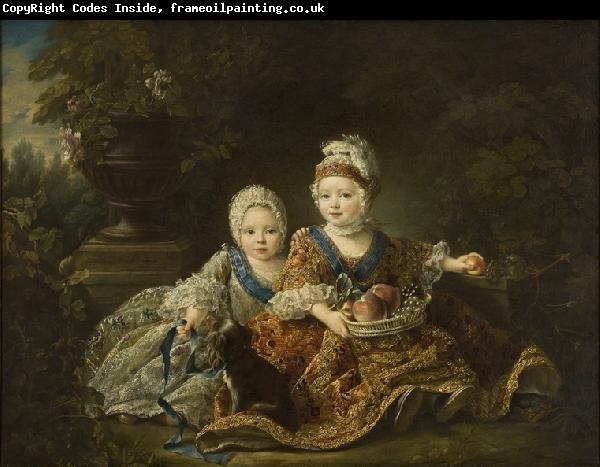 Francois-Hubert Drouais The Duke of Berry and the Count of Provence at the Time of Their Childhood