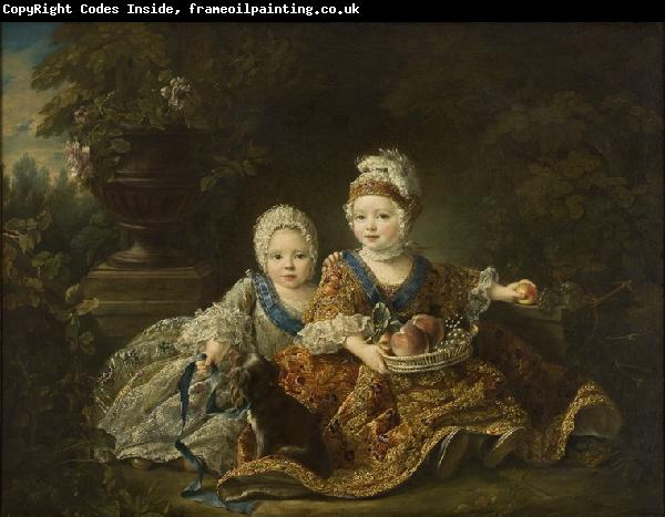 Francois-Hubert Drouais Duke of Berry and the Count of Provence at