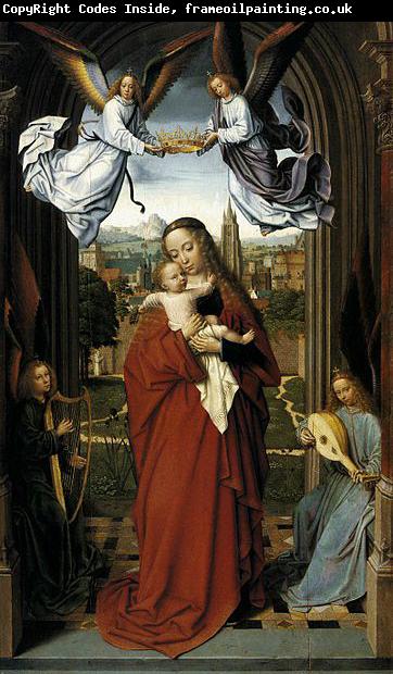 Gerard David Virgin and Child with Four Angels