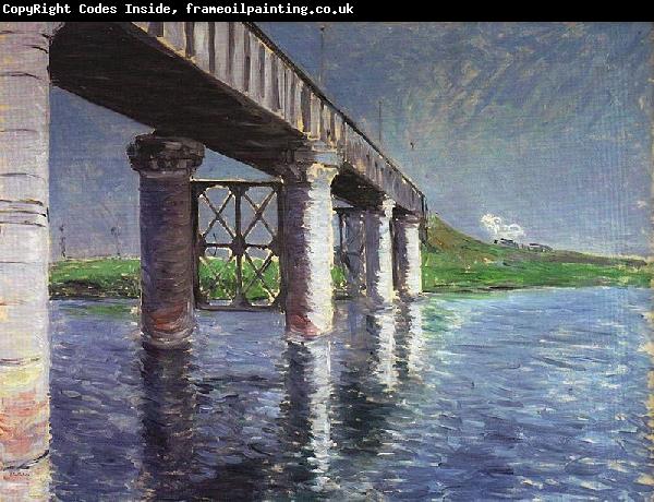 Gustave Caillebotte The Seine and the Railroad Bridge at Argenteuil