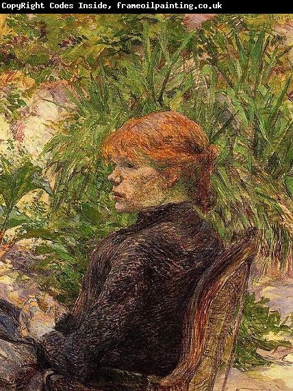 Henri de toulouse-lautrec Red Haired Woman Sitting in Conservatory
