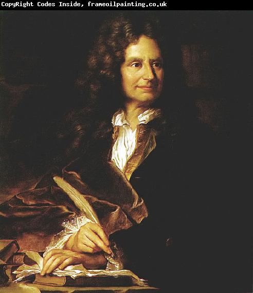 Hyacinthe Rigaud Portrait of Nicolas Boileau