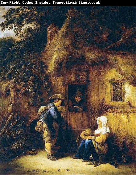 Isaac van Ostade Traveller at a Cottage Door