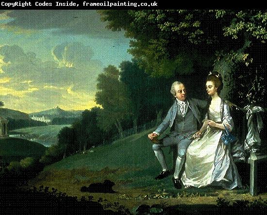 James Holland Portrait of Sir Francis and Lady Dashwood at West Wycombe Park