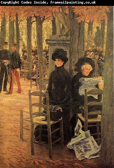 James Tissot Without a Dowry aka Sunday in the Luxembourg Gardens