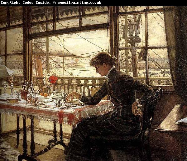 James Tissot Room Overlooking the Harbour