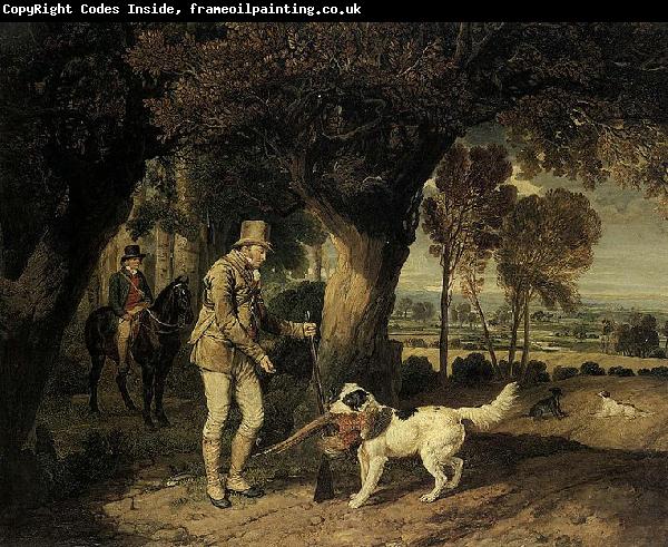 James Ward John Levett Receiving Pheasant from Retriever on HIs Estate at Wychnor,