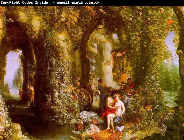 Jan Brueghel Jan Brueghel the Elder, A Fantastic cave with Odysseus and Calypso