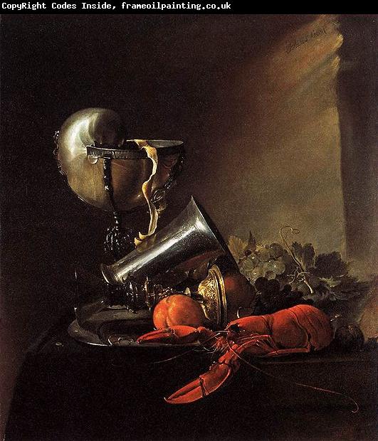 Jan Davidz de Heem Still Life with Lobster and Nautilus Cup