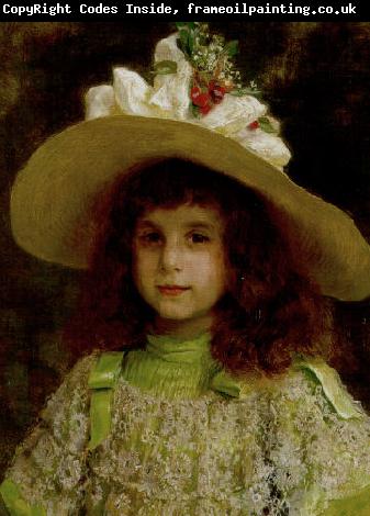 Jean - Andre Rixens Portrait of a young girl