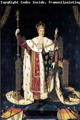 Jean Auguste Dominique Ingres Portrait of the King Charles X of France in coronation robes