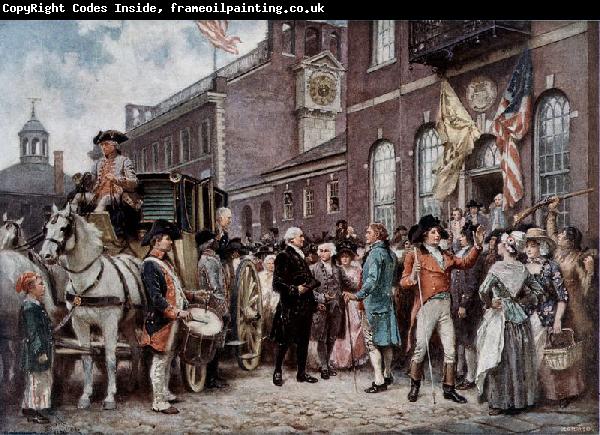 Jean Leon Gerome Ferris Washington's Inaugration at Philadelphia