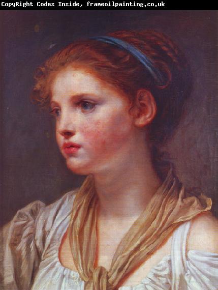 Jean-Baptiste Greuze Portrait de jeune fille au ruban bleu