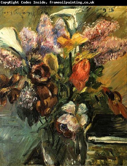 Lovis Corinth Tulpen, Flieder und Kalla