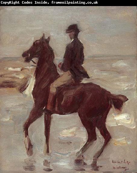 Max Liebermann Reiter am Strand nach links