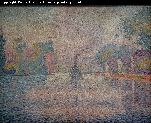 Paul Signac L'Hirondelle Steamer on the Seine