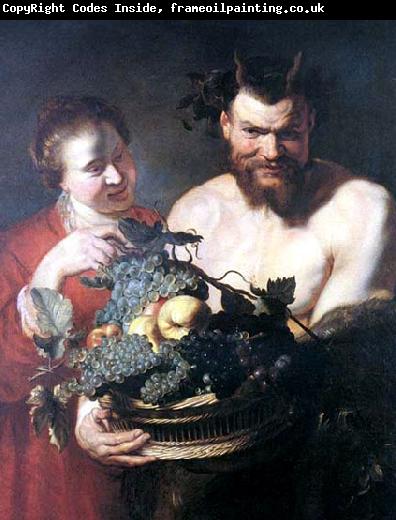 Peter Paul Rubens Faun and a young woman