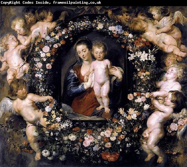 Peter Paul Rubens Madonna in Floral Wreath